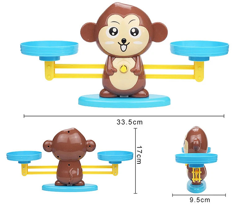 New Montessori Math Toy Monkey Digital Maths Balance Scale Toy Educational Balancing Scale Number Board Game Kids Learning Toys