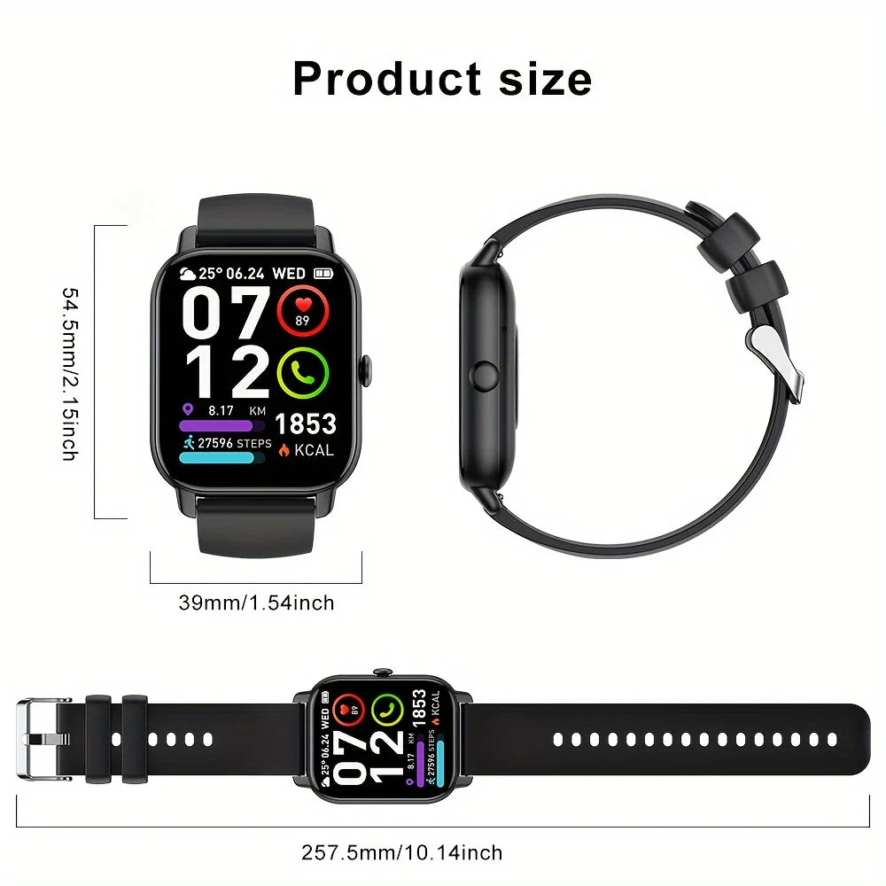 1.69" Touch Screen Smartwatch, a Fitness Tracker Featuring a Sleep Monitor and Step Counter,Supports 10 Sports Modes for Running