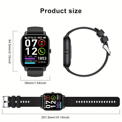 1.69" Touch Screen Smartwatch, a Fitness Tracker Featuring a Sleep Monitor and Step Counter,Supports 10 Sports Modes for Running