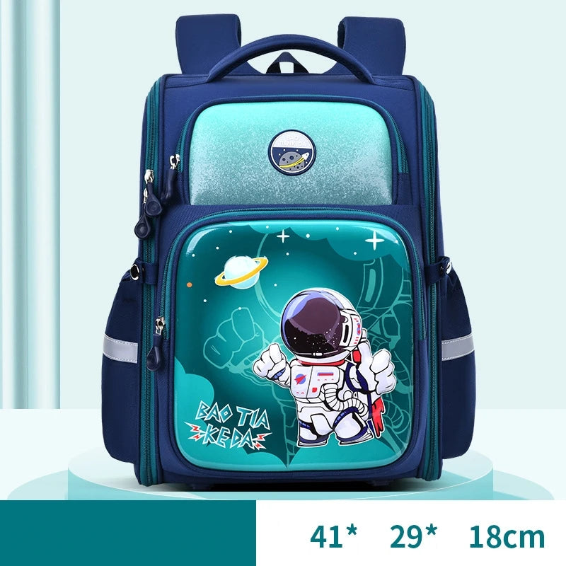 New Cartoon School Bag for Students Grades 1-6 Large Capacity Waterproof Shoulder Bag Mochila Escolar