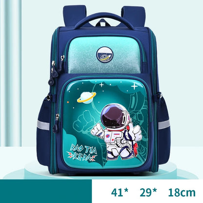 New Cartoon School Bag for Students Grades 1-6 Large Capacity Waterproof Shoulder Bag Mochila Escolar