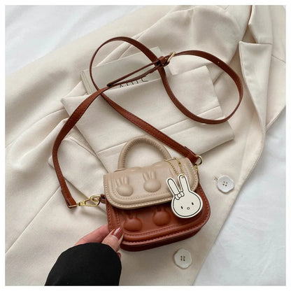 2025 Cute Fashion Cartoon PU Leather Mini Kid Purse Luxury Wallet Shoulder Bag for Girls Waterproof Portable