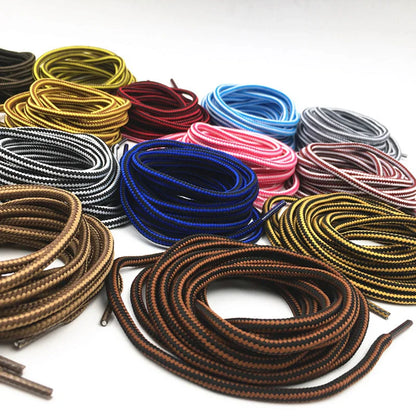WEGOODZF Custom High Quality Athletic Striped Outdoor Shoe Laces Plastic Tips Work Shoes Boots Hiking Walking Shoe Laces