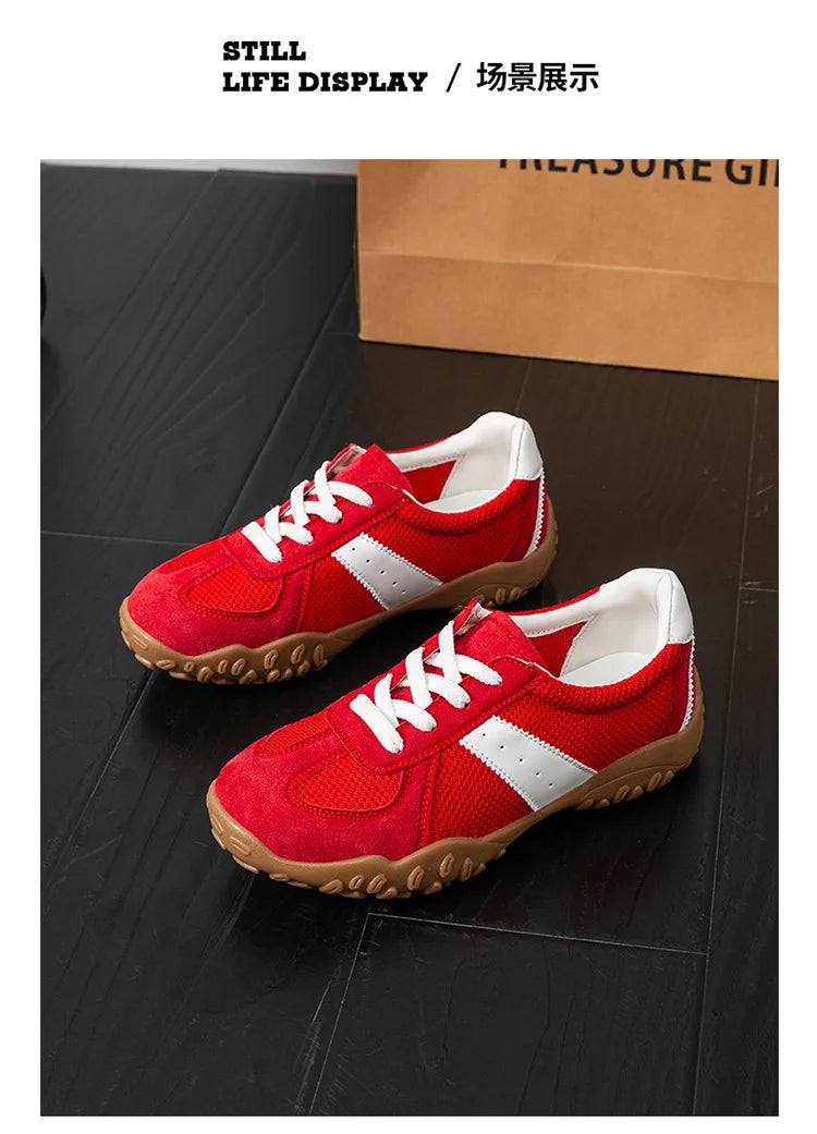 Thick-Soled German Training Women 2026 Autumn Versatile Sports Shoes Fashionable Soft-Soled Breathable Mesh Forrest Gump Shoes