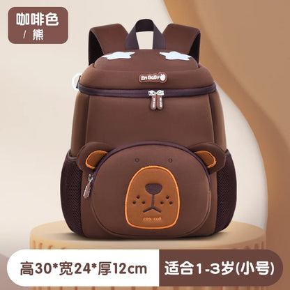 Lightweight Double Shoulder Backpack for Boys Sesame Cartoon Design Kindergarten New Year Gift Mini Diving Material School Bag