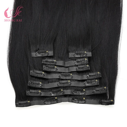 2024 Hot Sale Clip in Hair Extension 100% Human Remy Invisible Clip in Hair Extension Natural Clip Ins Human Hair Extensions
