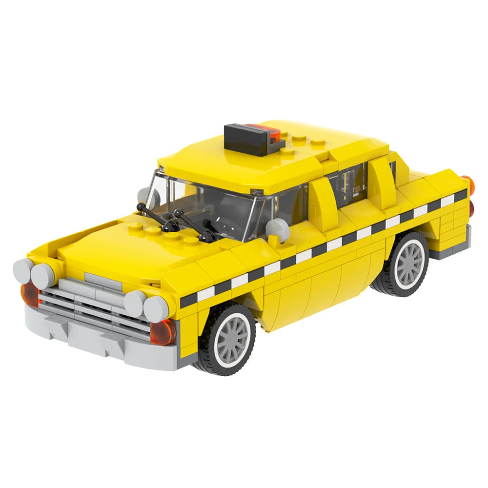 MOC City Toy Car Taxi in New York  Model Plastic Building Block Sets for Kids Toys MOC4150