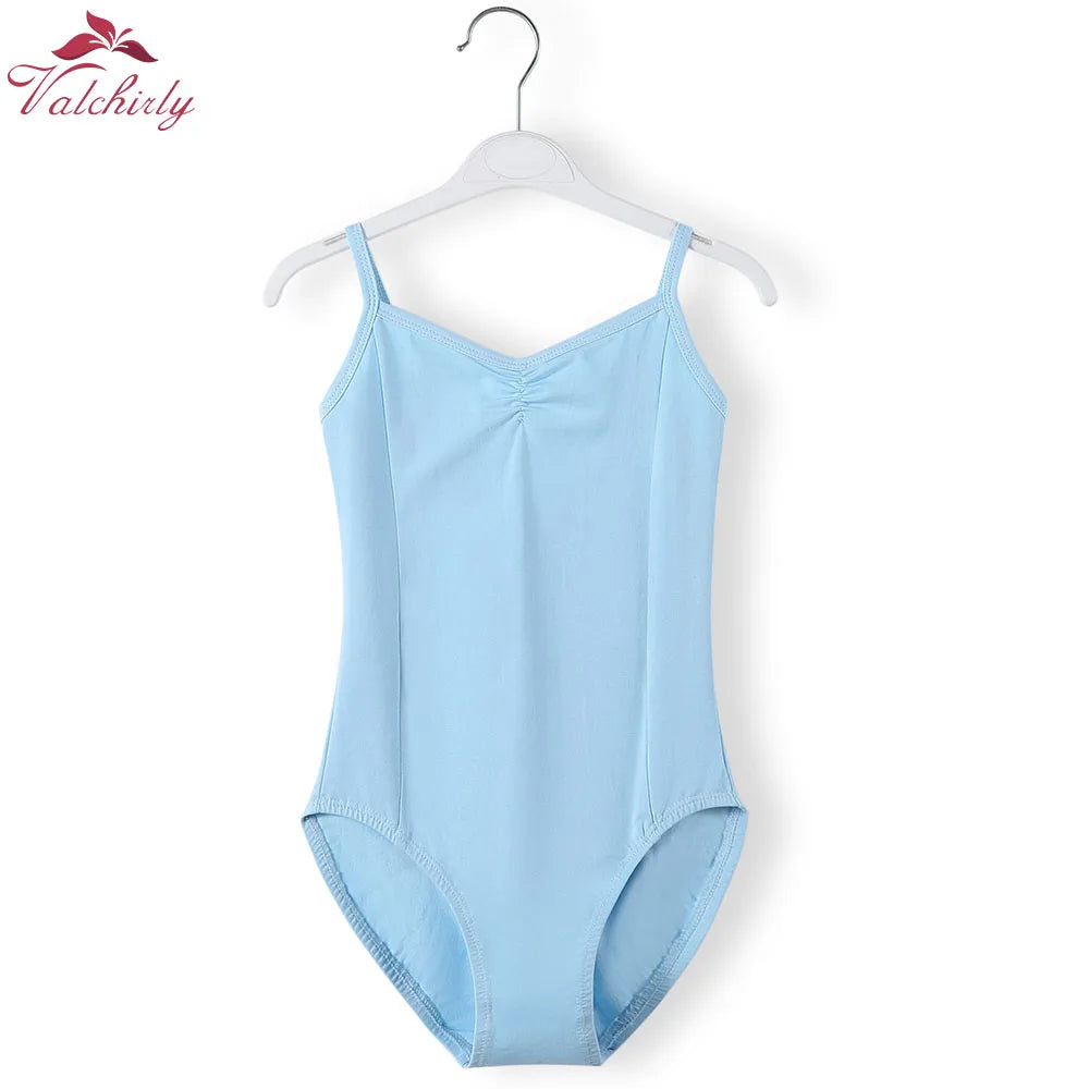 New Girls Camisole Ballet Leotard Dancewear Cotton Gymnastics Leotard Strap Ballet Leotard Dress
