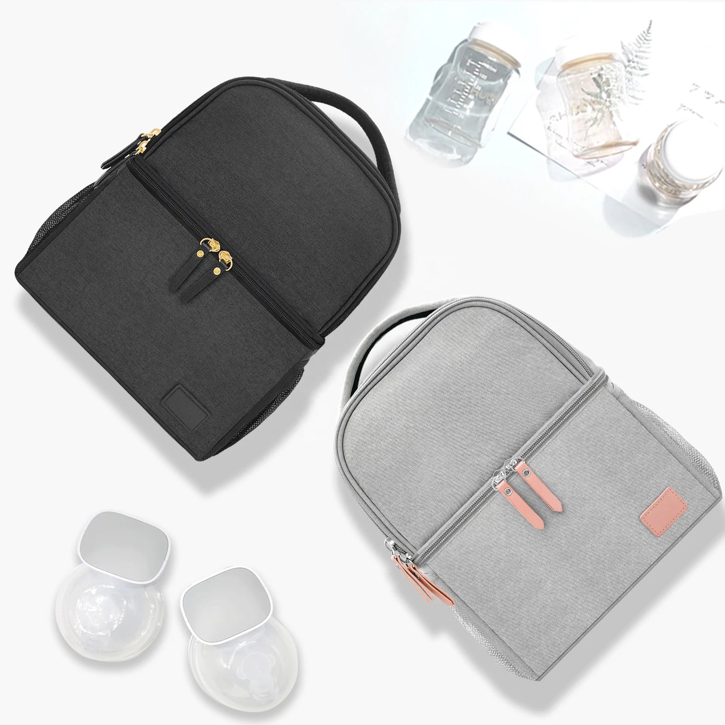Fit Most Breast Pumps Mother Baby Care Bag Portable Waterproof Multifunctional Backpack With 2 Cooler Mother Backpack Diaper Bag
