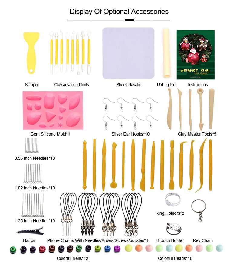 50 Colors Best Selling Set OEM Fun Colorful Polymer Clay Oven Bake