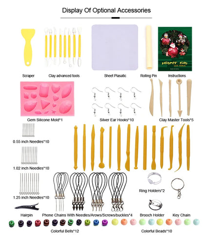 50 Colors Best Selling Set OEM Fun Colorful Polymer Clay Oven Bake