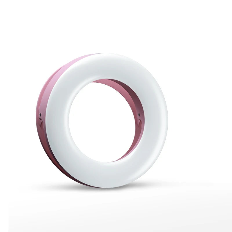 Portable LED Selfie Ring Light Flash For Mobile Phone Laptop Fill Light For Youtube VK Video USB Rechargeable Clip Ring Lamp