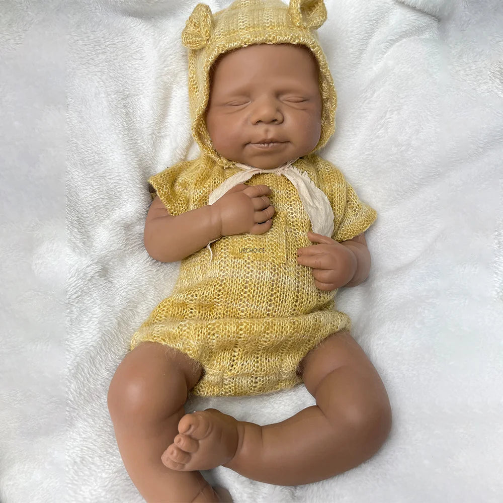 3D Modeling Support 19" Full Silicone Body Reborn Baby Lifelike Open Mouth Fashion Doll Toy for Collectors and Artists