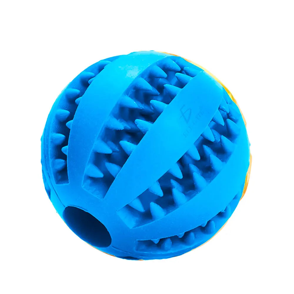 Elegate Mas.05.2 Manual Pet Feeder Ball Rounded Dogs Cats Plastic Interactive Food Dispensing Toy Indoor Use Solid Blue Co