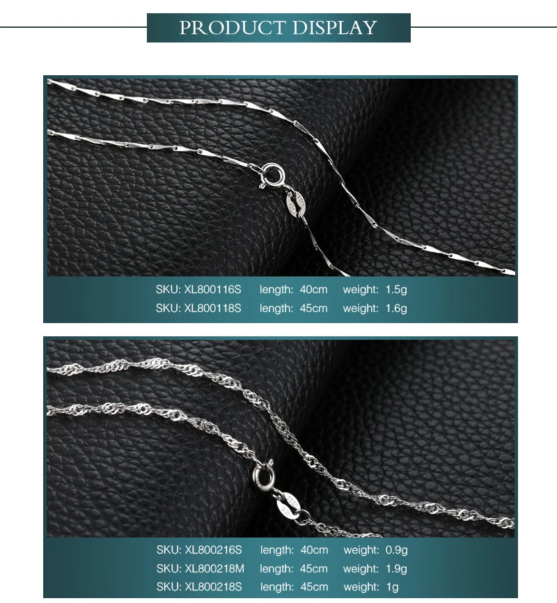 JewelryPalace Genuine 100% 925 Sterling Silver Necklace Ingot Twisted Trace Belcher Snake Bar Singapore Box Chain Necklace Women