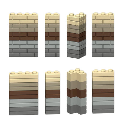 Masonry Profile Bricks Set Plastic ABS Building Blocks Construction Toy for Wall Building Diverse Bulk Toy Kit Compatible Major