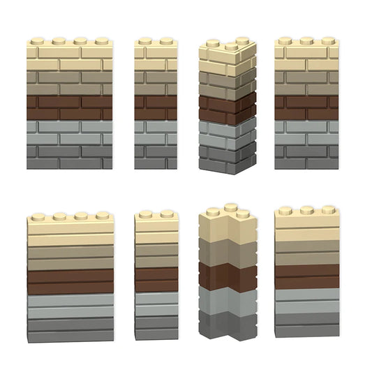 Masonry Profile Bricks Set Plastic ABS Building Blocks Construction Toy for Wall Building Diverse Bulk Toy Kit Compatible Major