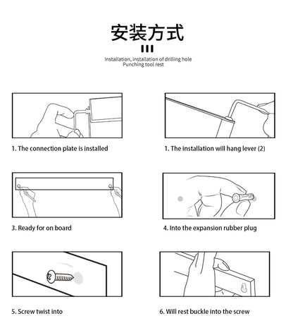 Knife Holder Rack  Wall Mounted Strength Holder Magnet Knife Magnetic Holder with Hooks for Kitchen