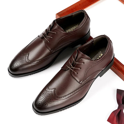 Brogue Pattern Classy Dress Shoes for Men Comfortable Wedding Occasion Men Formal Dress Shoes