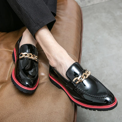 Size 47 48 Fashion Design Black Upper Casual Men Wedding Footwear Dress Shoes Loafers
