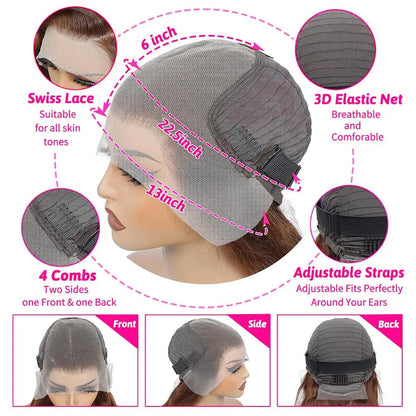 Wholesale Brazilian Body Wave Curly 13X6 HD Full Lace Human Hair Wig ,Full Glueless Lace Frontal Wigs Human Hair for Black Women