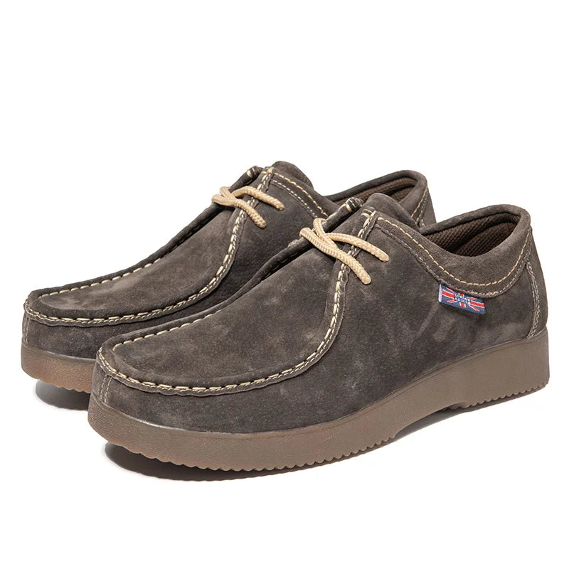 New Styles Wholesale High Quality Loafer Suede Shoes Leather Casual Slip-on Man Boots England Design Low Price Factory Flat