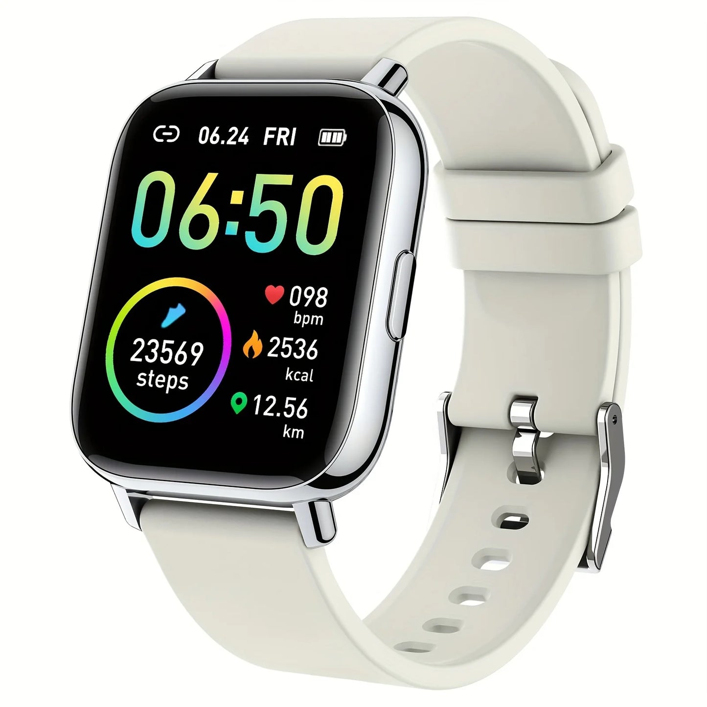 1.69" Touch Screen Smartwatch, a Fitness Tracker Featuring a Sleep Monitor and Step Counter,Supports 10 Sports Modes for Running