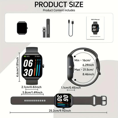 Smart Watch for Men Women With Alexa Built-in, 1.95" Smartwatch With Wireless Call, 100+ Sport Modes, Fitness Activity Tracker