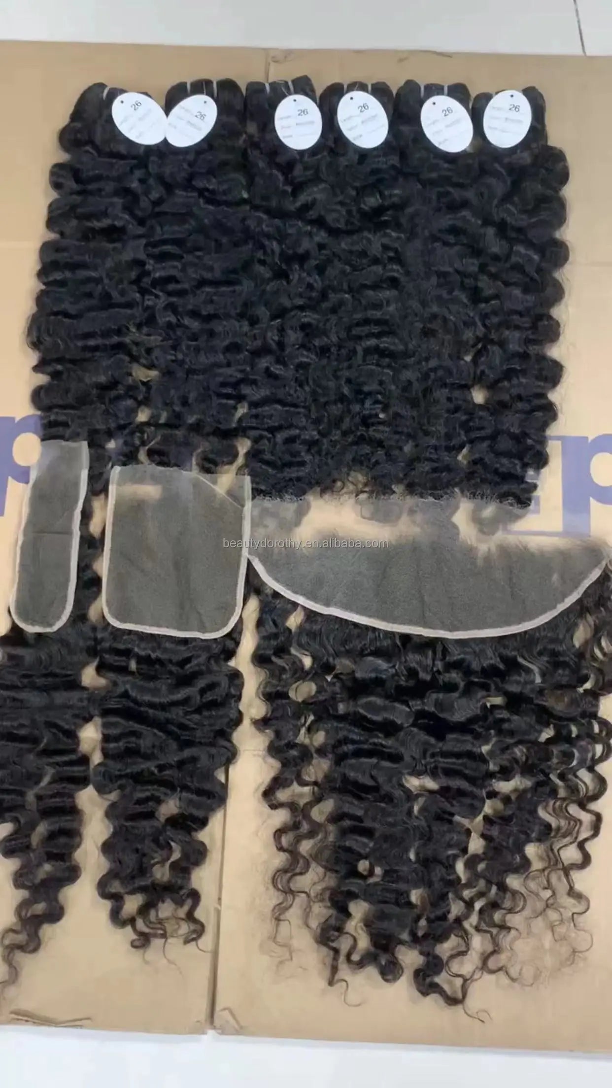 Wholesale Natural Raw Human Hair Bundle Cuticle Aligned Burmese Curly  Human Hair Weave Bundle Vendors