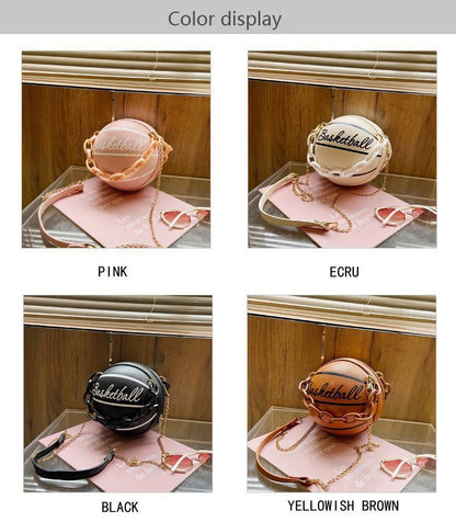 Popular Design Mini Women Round Shape Handbag Basket Ball Bags Handbags