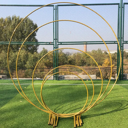 Party Wedding Decoration Backdrop Baby Shower Metal Grid Mesh Backdrop Flower Balloon Stand Circle Arch for Sale