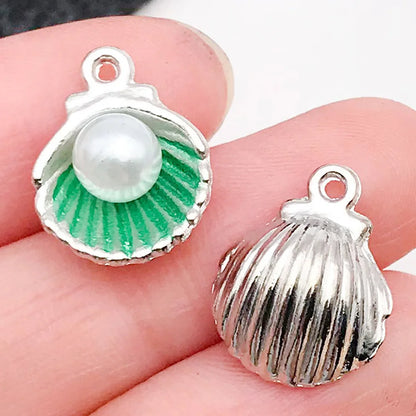 Hot Sale Natural Crafts Alloy Ocean Starfish Conch Seashell Enamel for DIY Nautical Jewelry Making Home Decoration