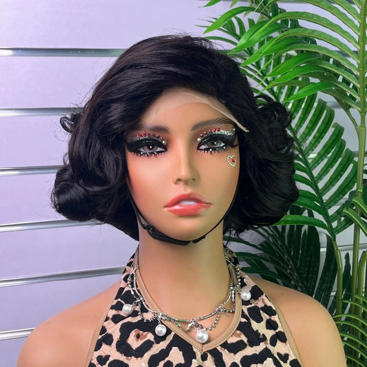 Wholesale Super Double Drawn Fumi Egg Curly Loose Wave 5*5 Glueless Wigs  Human Hair Wig for Women