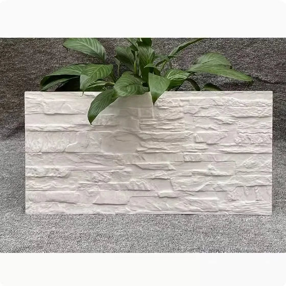 High - Durability Foshan 300X600 White Concave Enamel Cultural Stone Tiles for Villa Exterior Walls and Courtyard Walls