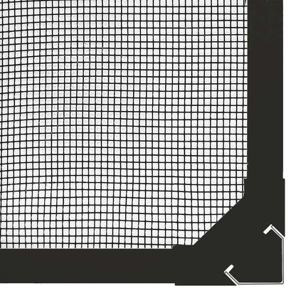 W2B VidaXL Modern Anthracite Fiberglass Insect Screen 31.5x55.1 in Anti-Mosquitoes Netting Pet Polyester PP Aluminum Material