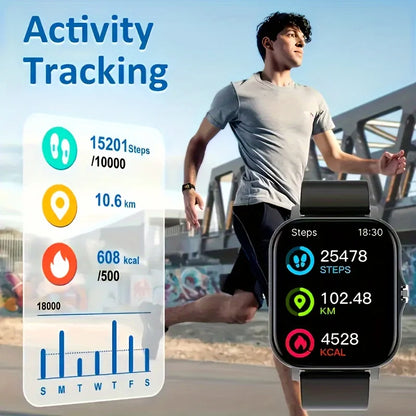 New Fashionable Smartwatch, Compatible with IPhone/Android Phones, Information Phone Reminders, Built-in Microphone for High