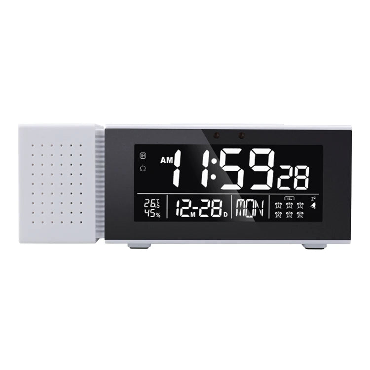 Multifunctional Digital Desktop Clock Display Day Date Time Week Temperature & Humidity with Snooze & FM Radio Function