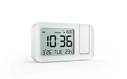 Digital Alarm Clock LCD Display Adjustable Brightness Projector Clock with Temperature Sensor for Kid Elderly
