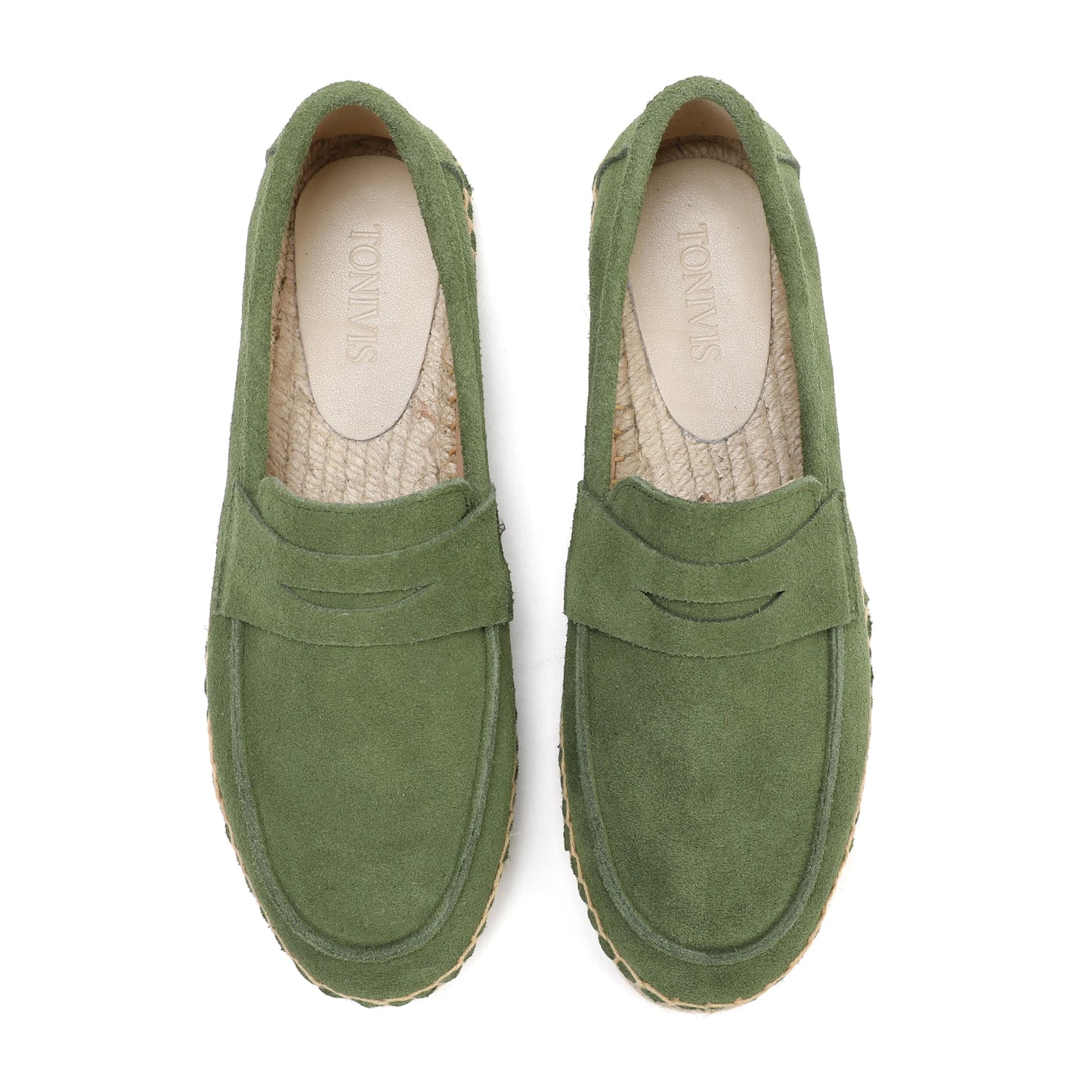 Women's Suede Leather Espadrilles Slip-On Loafers Fashionable Toe Comfortable Flat Shoes Unisex 100% Natural Handmade