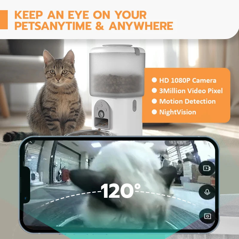 Factory 2 in 1 Video Wifi App Control Smart Pet Feeder and Water Dispenser Automatic Camera Pet Food Bowl Feeder for Dog Cat