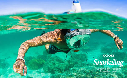 COPOZZ Professional Snorkeling Diving Mask Underwater Scuba Full Face Snorkel Mask Anti Fog Goggles for Adult Swimming Equipment