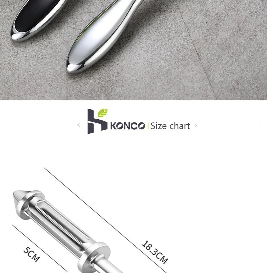 Konco Fruit and Vegetable Peeler,Kitchen Accessories,Alloy Sharp Peeler Potato Carrot Grater Peeler Kitchen Gadget
