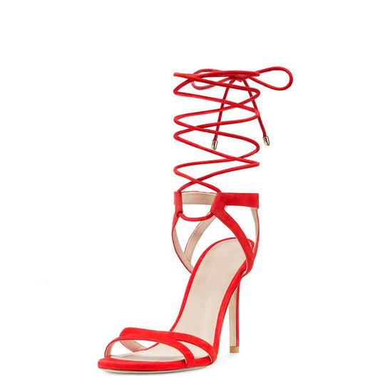 Sexy Summer Gladiator Sandals Top Quality Heels Fashion Women High Heel Stilettos Ladies Lace up Heels