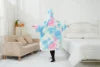 China Factory Oversized Winter Kids Wearable Hoodie Blanket Winter Custom Sherpa Hooded Blanket Kids Wearable Christmas Blanket