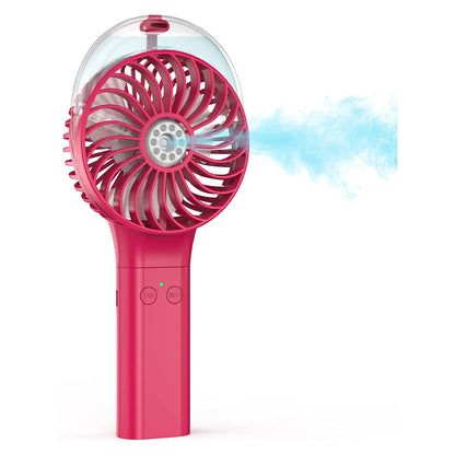 Foldable Handheld Misting Fan 3000mAh USB Rechargeable with Water Tank Spray Function
