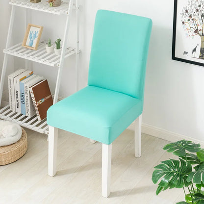 Simple Modern Household Dining Chair Slipcover Half-Pack Stretch Polyester Cover Wear-Resistant and Dustproof