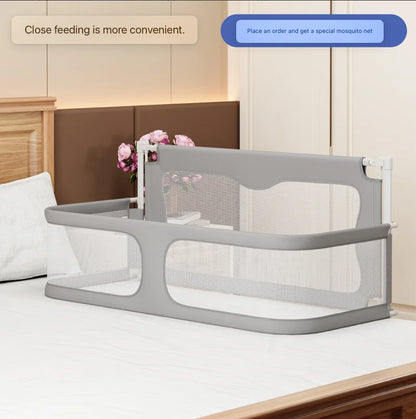 High Quality Breathable Foldable Baby Crib with Bed Rail & Bedside Bed Space-Saving Metal Design for Living Room & Bedroom Use