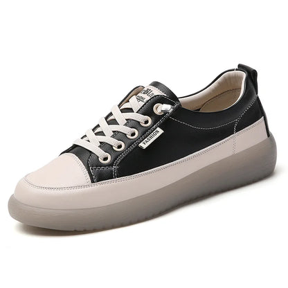 2026 Summer New Style Genuine Leather White for Women Flat Shoes That Are Not Tiring for Feet Lazy Shoes Fashionable Sneakers
