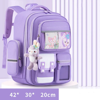 Fashion British Style Students 1-6 Grade School Bags to Reduce the Burden of Lightweight Shoulder Bag Mochila Escolar