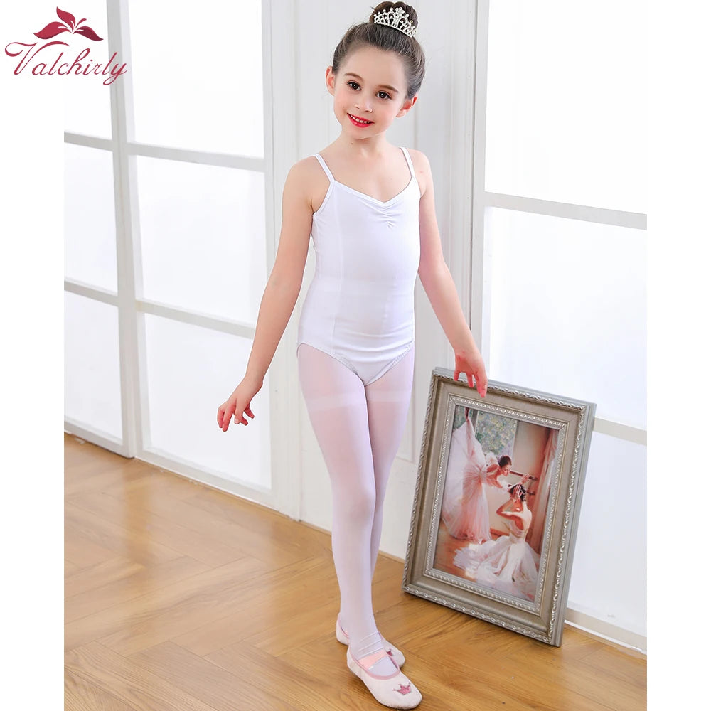 New Girls Camisole Ballet Leotard Dancewear Cotton Gymnastics Leotard Strap Ballet Leotard Dress